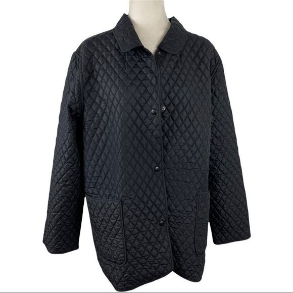 Mulberry Street Women's Size XL Black Quilted Long Jacket - Picture 2 of 15